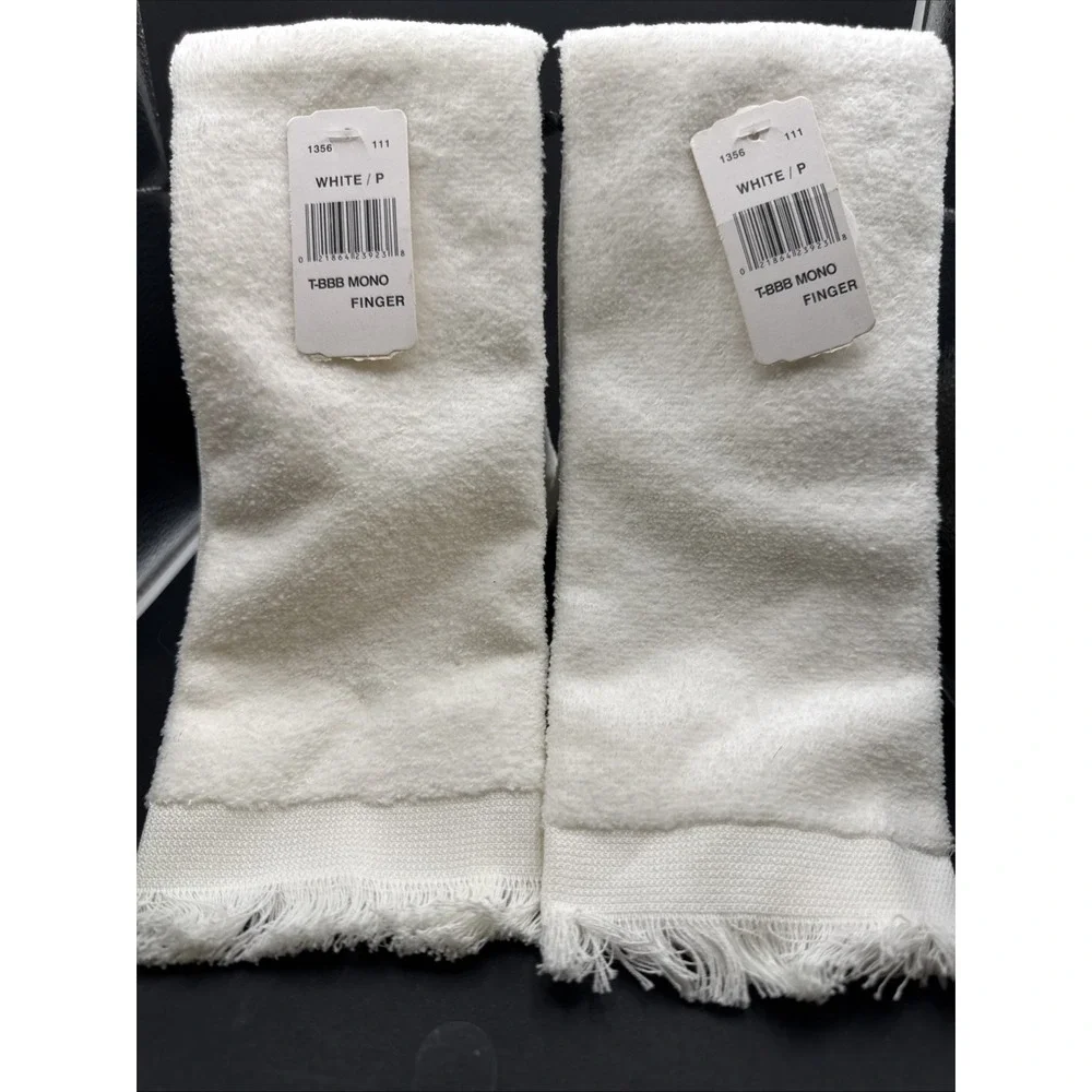 Set Of 2 Avanti Linens Scroll Mono Fingertip‎ Towel T - Fingertip